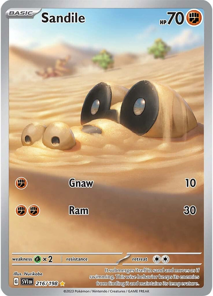 Sandile (216/198) [Scarlet & Violet: Base Set] Pokémon