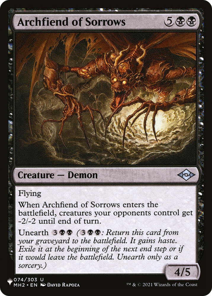 Archfiend of Sorrows [The List] Magic: The Gathering