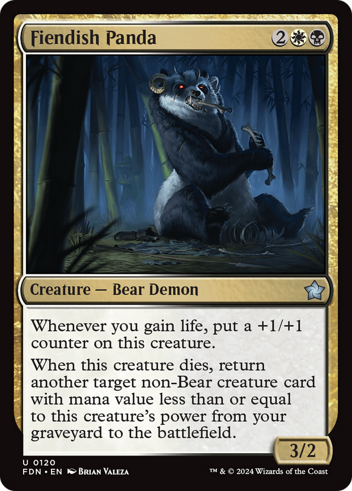 Fiendish Panda [Foundations] Magic: The Gathering
