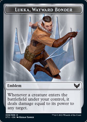 Fractal // Lukka, Wayward Bonder Emblem Double-Sided Token [Strixhaven: School of Mages Tokens] Magic: The Gathering