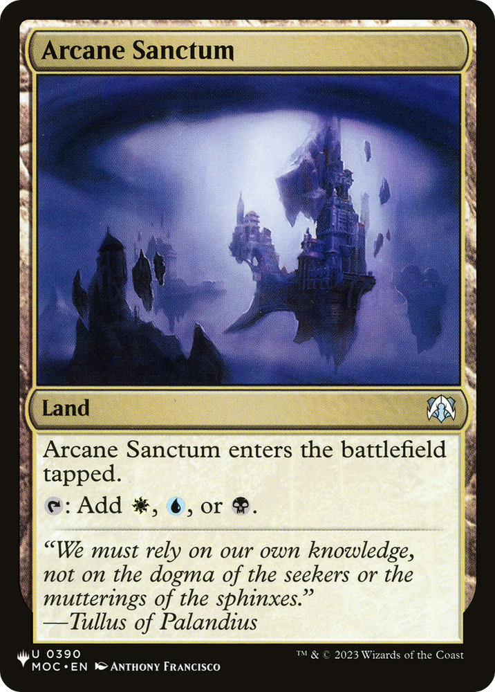 Arcane Sanctum (MOC) [The List] Magic: The Gathering