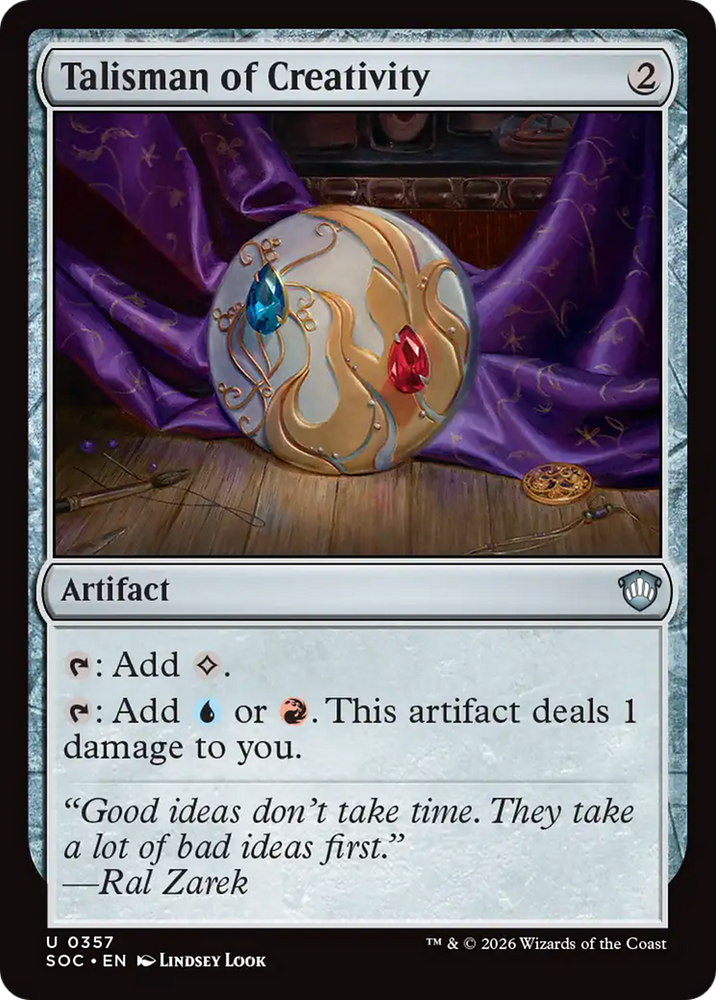 Talisman of Creativity [Secrets of Strixhaven Commander] Magic: The Gathering
