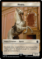 Horse // Soldier Double-Sided Token [Doctor Who Tokens] Magic: The Gathering