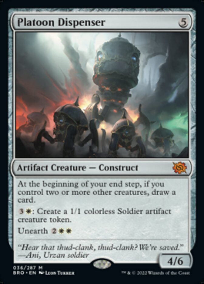 Platoon Dispenser (Promo Pack) [The Brothers' War Promos] Magic: The Gathering