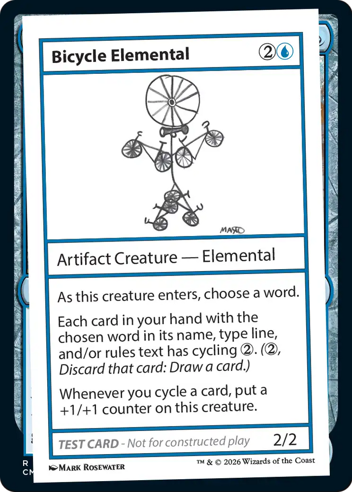 Bicycle Elemental [Mystery Booster Playtest Cards] Magic: The Gathering