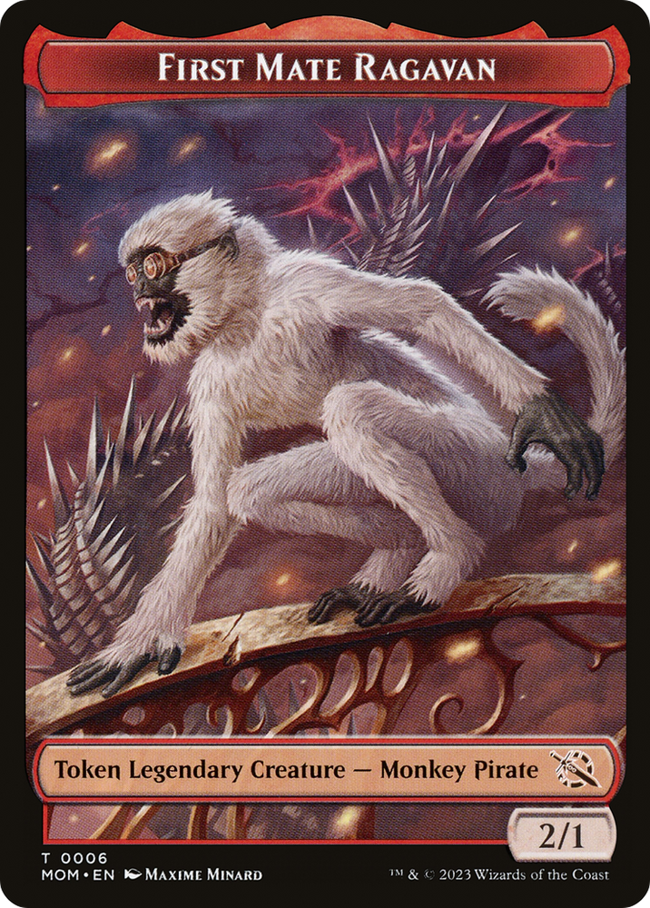 First Mate Ragavan // Teferi's Talent Emblem Double-Sided Token [March of the Machine Commander Tokens] Magic: The Gathering