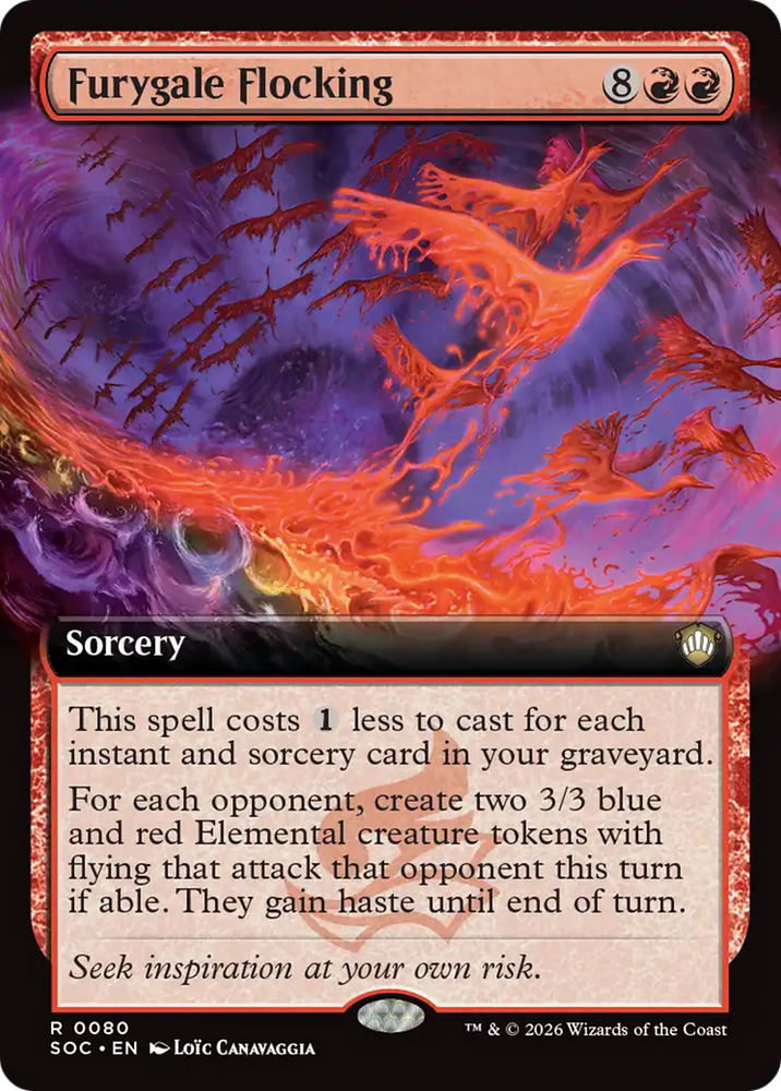 Furygale Flocking (Extended Art) [Secrets of Strixhaven Commander] Magic: The Gathering