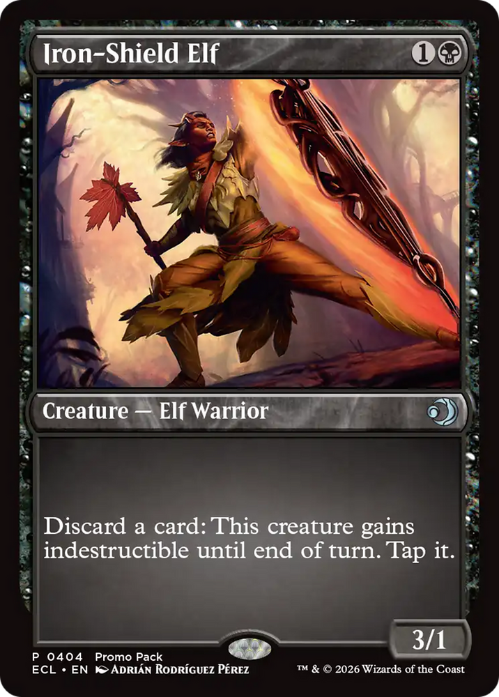 Iron-Shield Elf [Lorwyn Eclipsed Promos] Magic: The Gathering