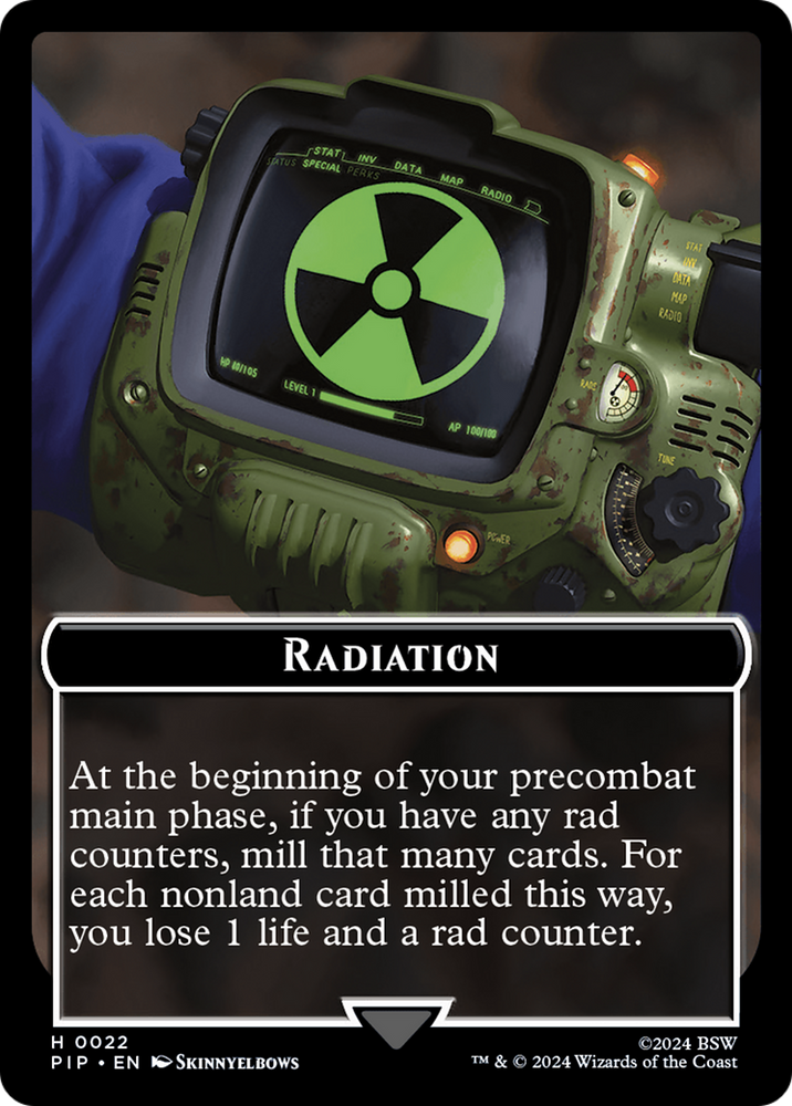 Radiation // Copy Double-Sided Token [Fallout Tokens] Magic: The Gathering