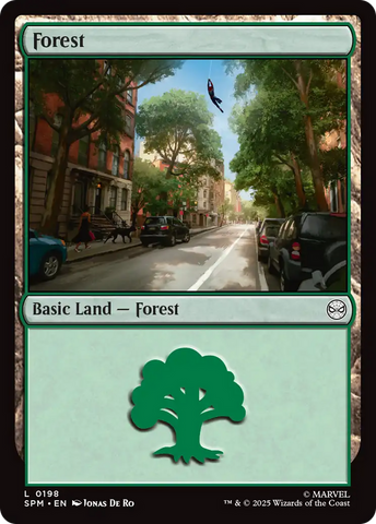 Forest (0198) [Marvel's Spider-Man] Magic: The Gathering