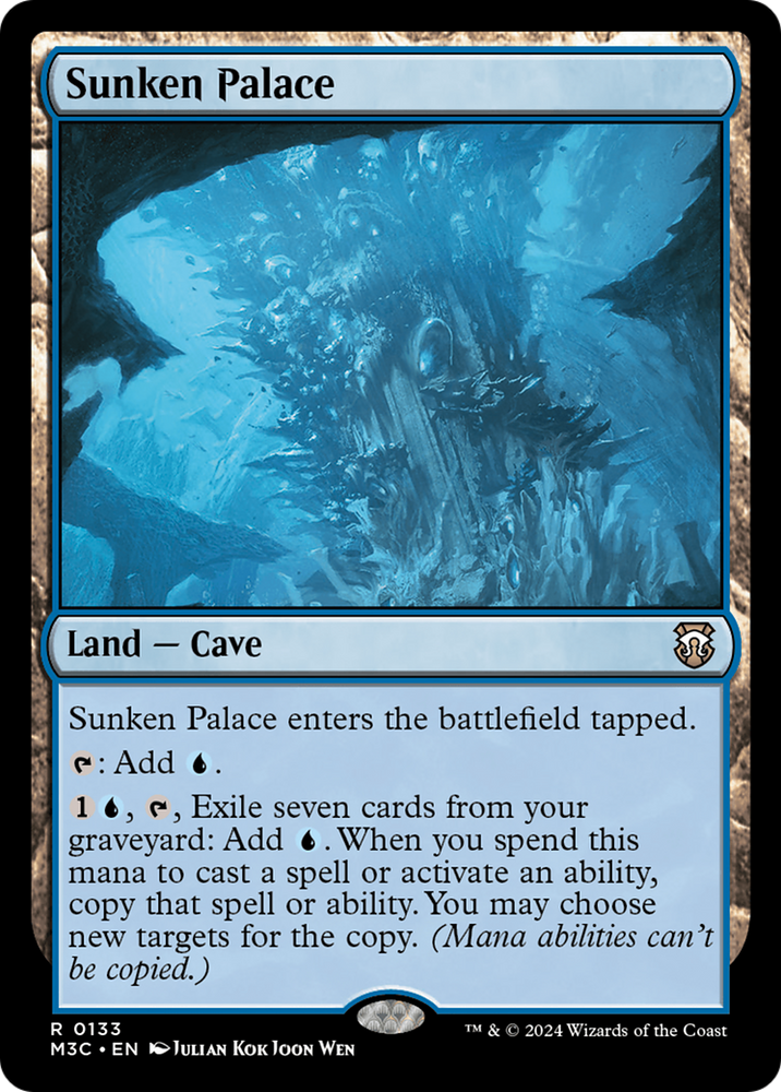 Sunken Palace (Extended Art) (Ripple Foil) [Modern Horizons 3 Commander] Magic: The Gathering