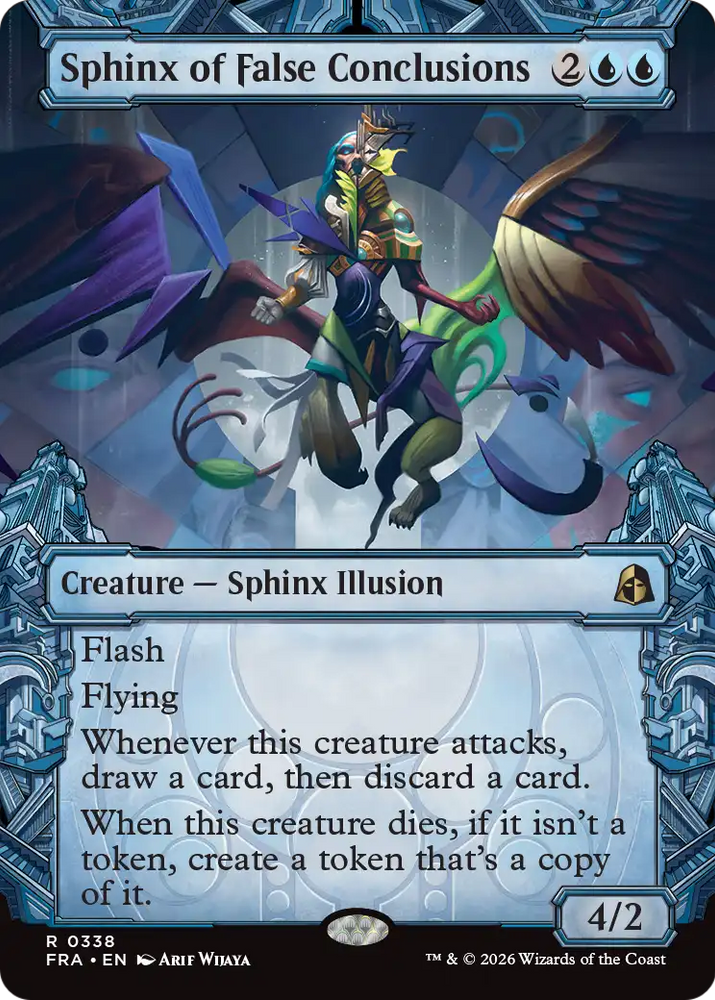 Sphinx of False Conclusions (Showcase) [Reality Fracture] Magic: The Gathering