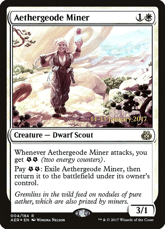 Aethergeode Miner [Aether Revolt Prerelease Promos] Magic: The Gathering