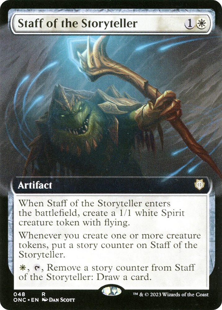 Staff of the Storyteller (Extended Art) [Phyrexia: All Will Be One Commander] Magic: The Gathering