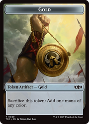 Elemental (0016) // Gold Double-Sided Token [Tarkir: Dragonstorm Commander Tokens] Magic: The Gathering