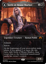 Sorin of House Markov // Sorin, Ravenous Neonate (Borderless) (Textured Foil) [Modern Horizons 3] Magic: The Gathering