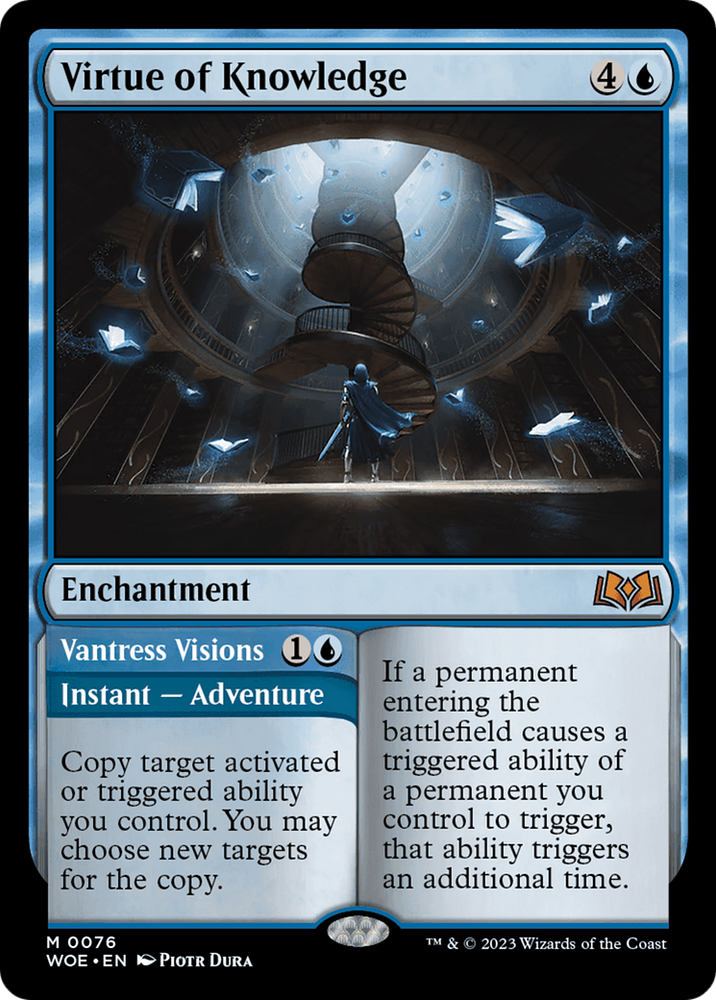 Virtue of Knowledge // Vantress Visions [Wilds of Eldraine] Magic: The Gathering