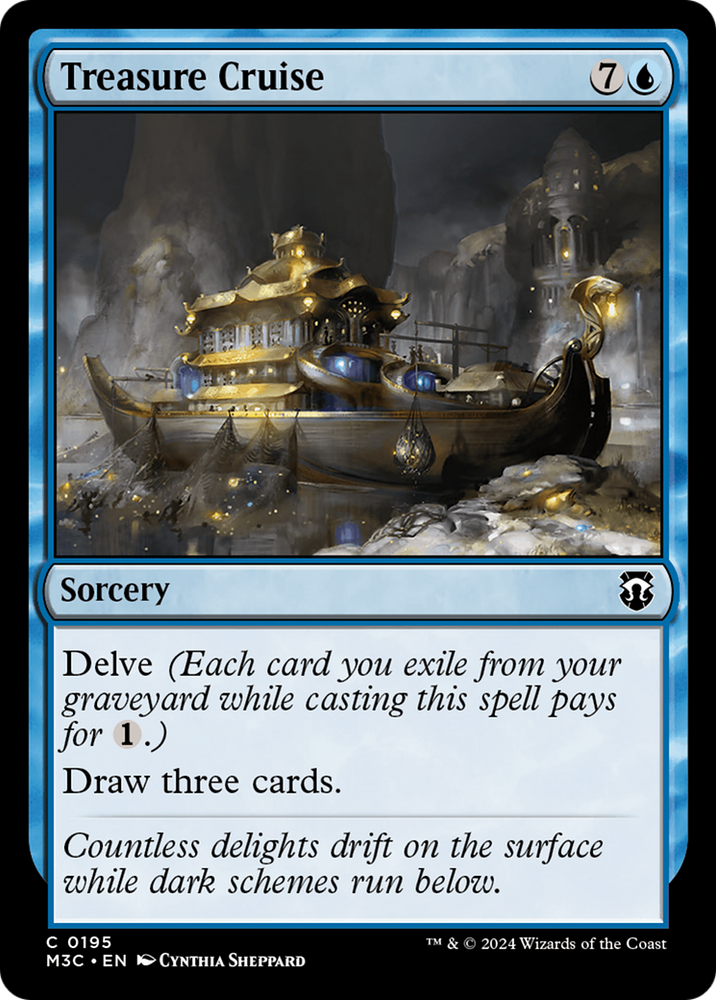 Treasure Cruise (Ripple Foil) [Modern Horizons 3 Commander] Magic: The Gathering