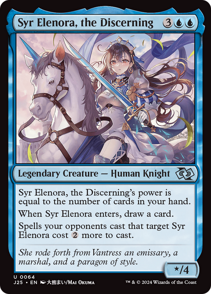 Syr Elenora, the Discerning (Anime) [Foundations Jumpstart] Magic: The Gathering