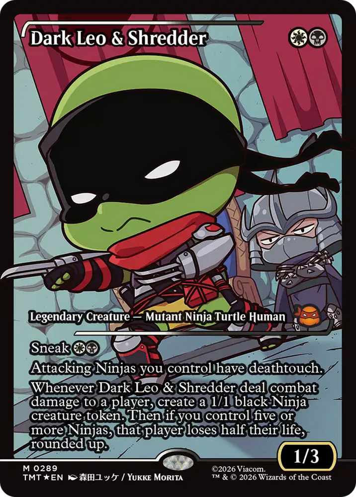 Dark Leo & Shredder (Showcase) [Teenage Mutant Ninja Turtles] Magic: The Gathering