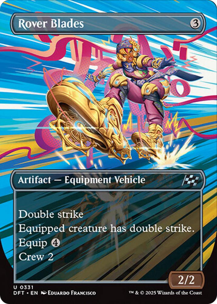 Rover Blades (Borderless) [Aetherdrift] Magic: The Gathering