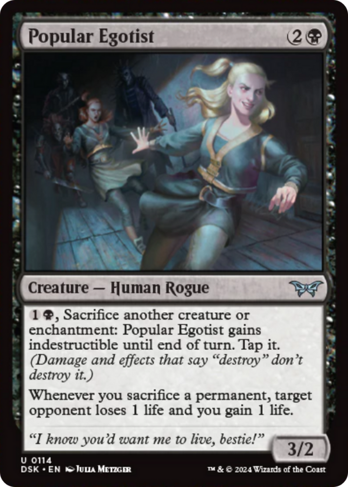 Popular Egotist [Duskmourn: House of Horror] Magic: The Gathering