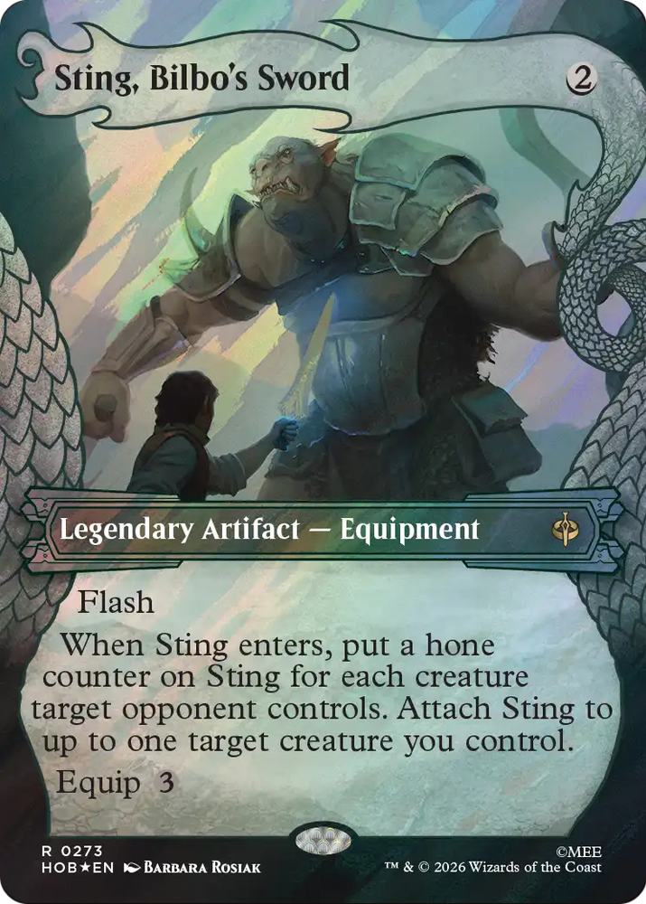 Sting, Bilbo's Sword (Showcase) (Surge Foil) [The Hobbit] Magic: The Gathering