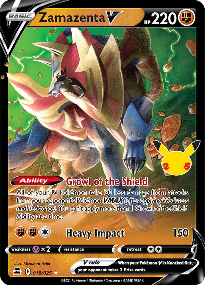 Zamazenta V (018/025) [Celebrations: 25th Anniversary] Pokémon