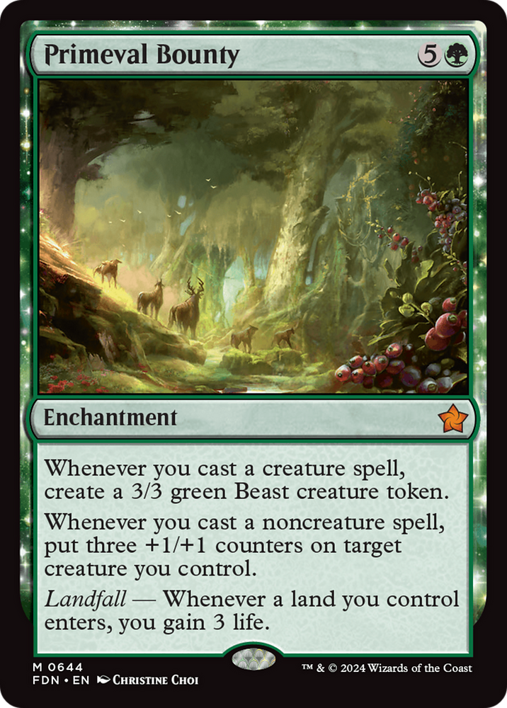 Primeval Bounty [Foundations] Magic: The Gathering