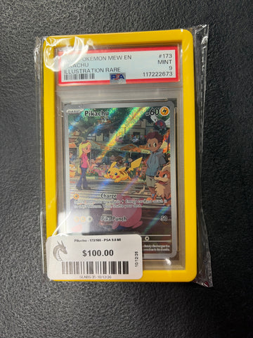 Pikachu - 173/165 - PSA 9.0 MINT -  (Illustration Rare) Pokemon