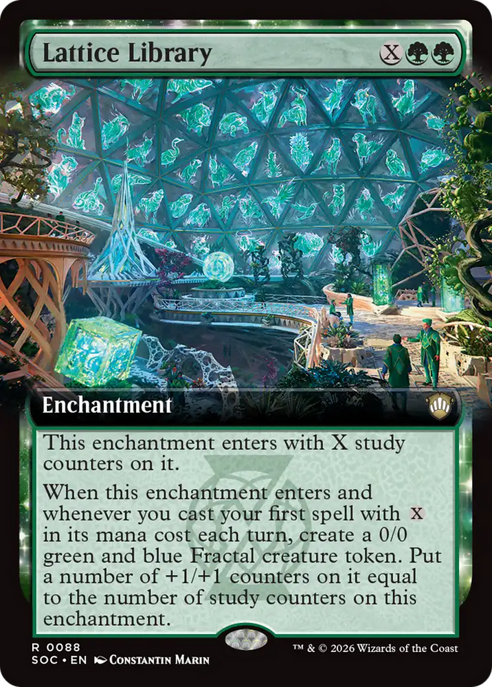 Lattice Library (Extended Art) [Secrets of Strixhaven Commander] Magic: The Gathering