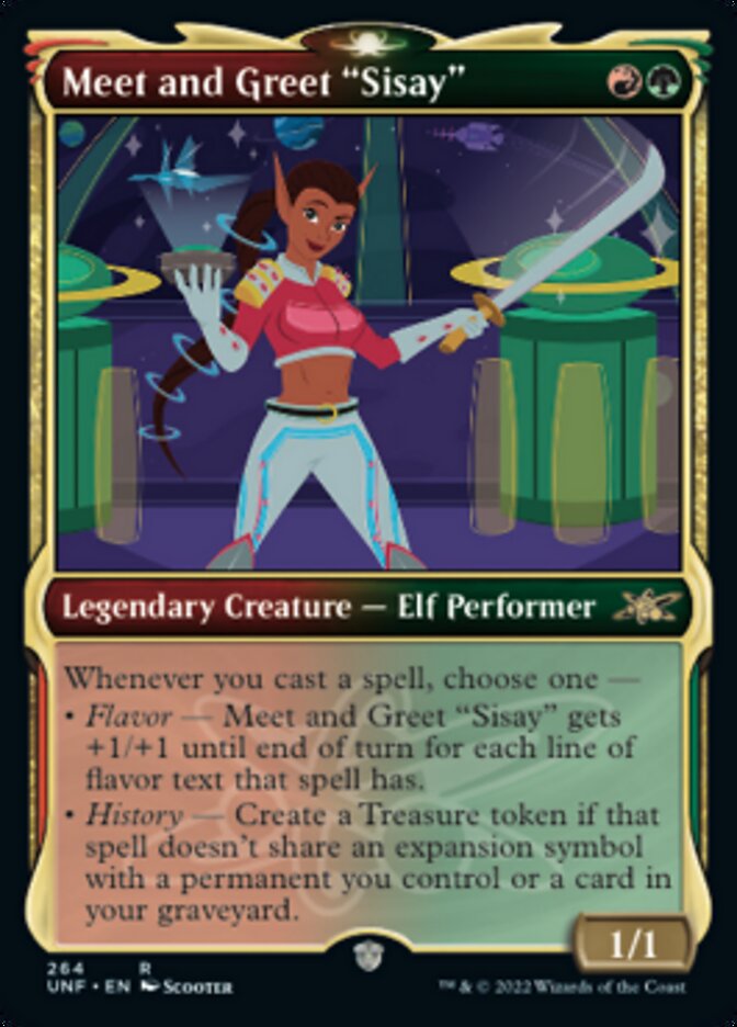 Meet and Greet "Sisay" (Showcase) [Unfinity] Magic: The Gathering