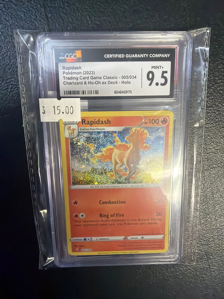 Rapidash - 005/034 - CGC 9.5 Mint+ - Item only (Rare) Pokemon