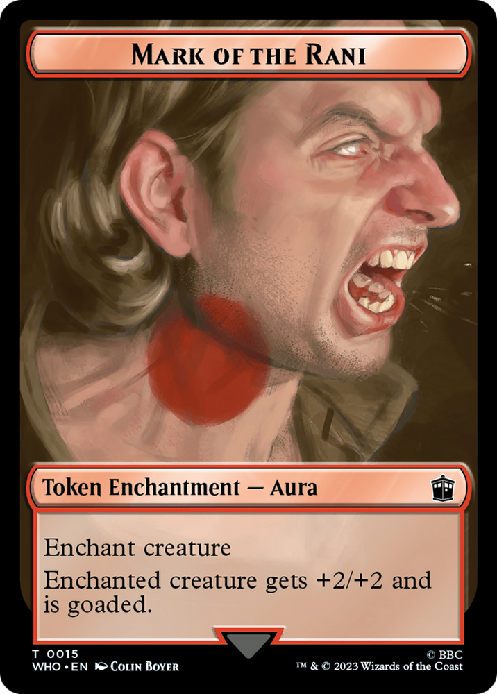 Mark of the Rani // Cyberman Double-Sided Token [Doctor Who Tokens] Magic: The Gathering
