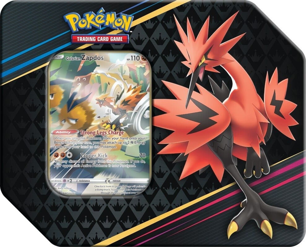 Sword & Shield: Crown Zenith - Tin (Galarian Zapdos) Pokémon