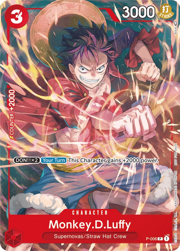 Monkey.D.Luffy (P-006) (Tournament Pack Vol. 1) [One Piece Promotion Cards] Bandai