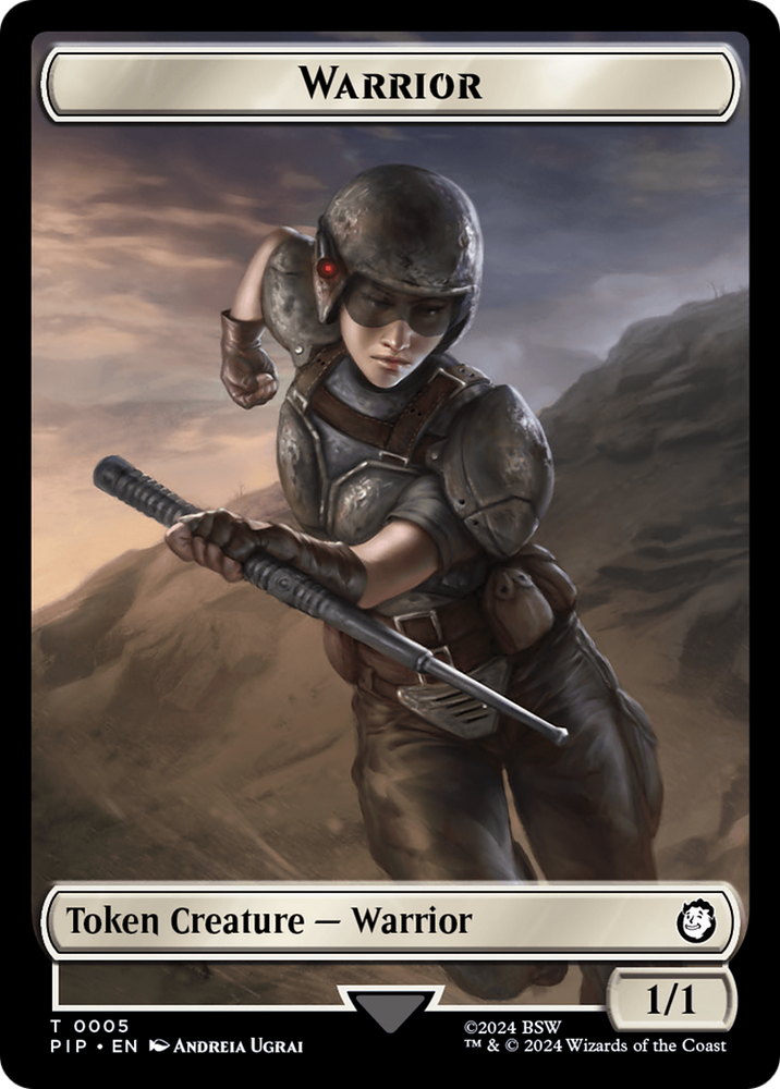 Radiation // Warrior Double-Sided Token [Fallout Tokens] Magic: The Gathering