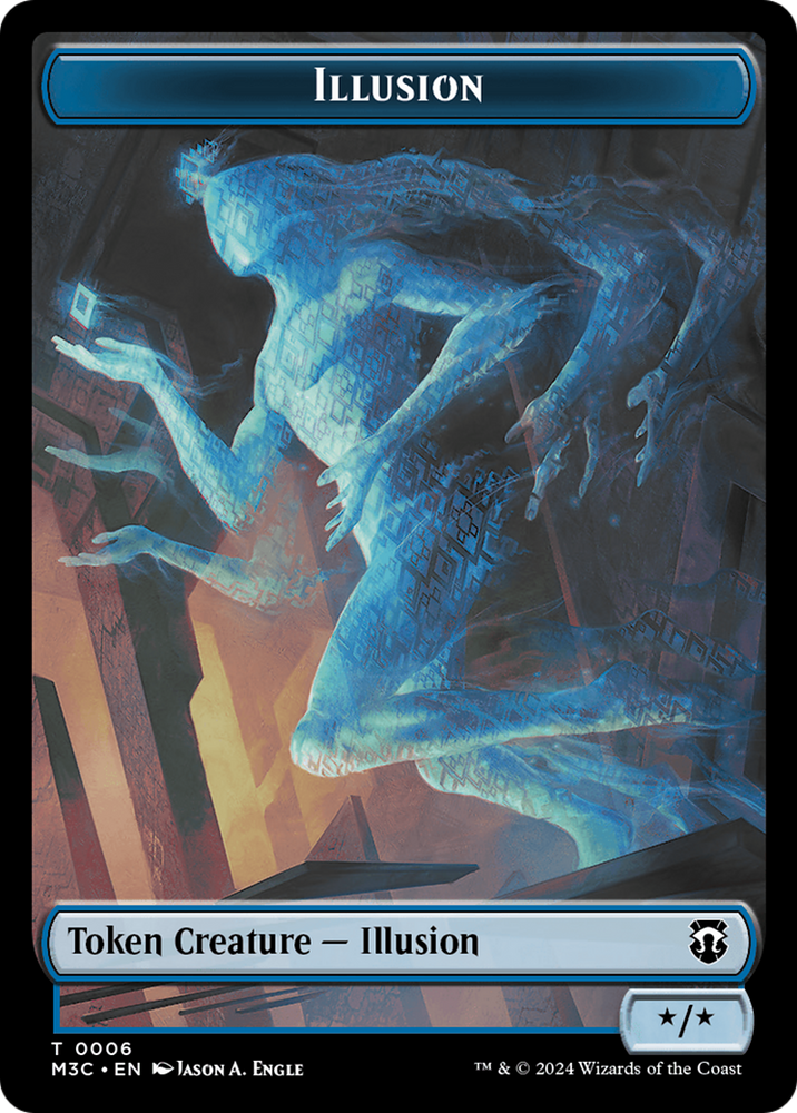 Illusion // Servo Double-Sided Token [Modern Horizons 3 Commander Tokens] Magic: The Gathering