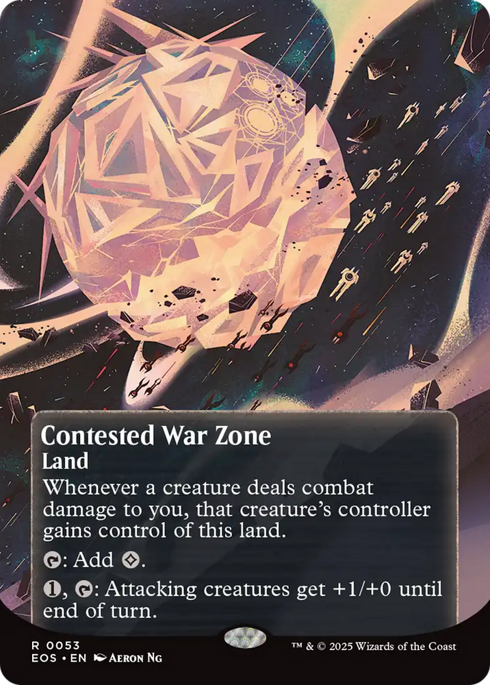Contested War Zone (0053) (Borderless) [Edge of Eternities: Stellar Sights] Magic: The Gathering