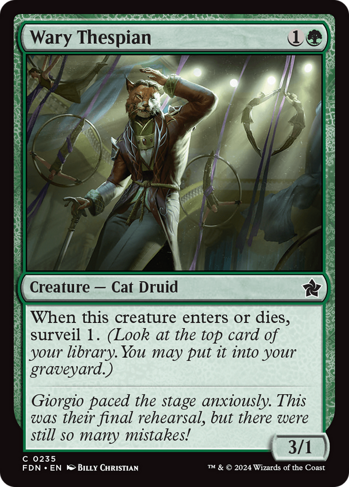 Wary Thespian [Foundations] Magic: The Gathering