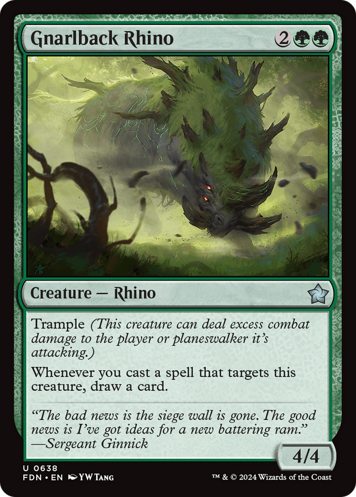 Gnarlback Rhino [Foundations] Magic: The Gathering