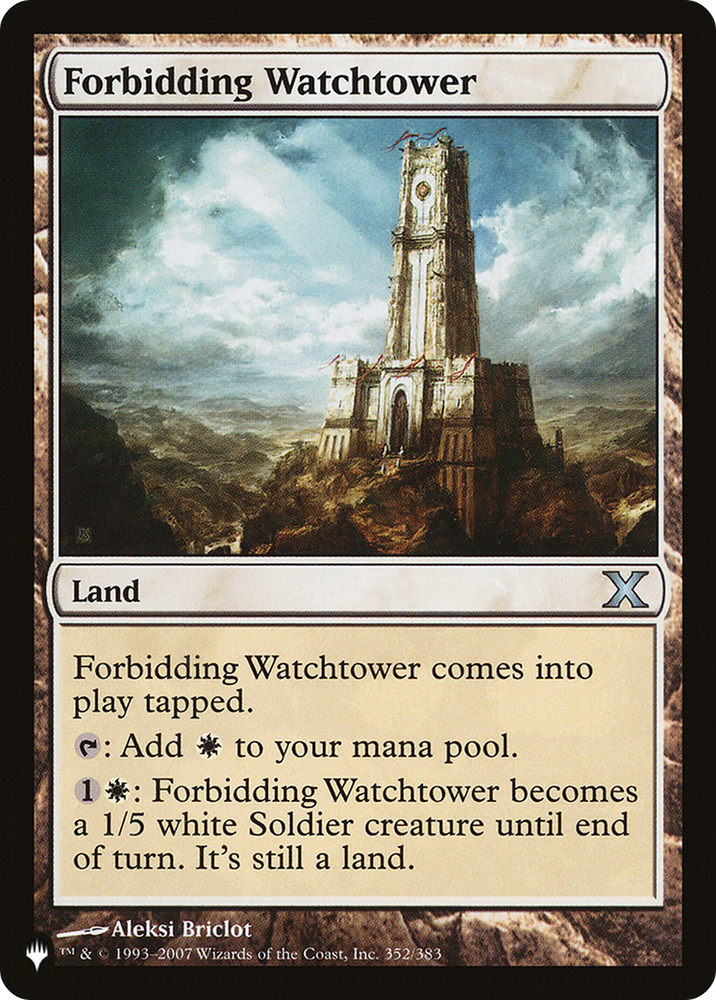 Forbidding Watchtower [The List] Magic: The Gathering