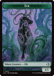 Elk // Emblem - Oko, Shadowmoor Scion Double-Sided Token [Lorwyn Eclipsed Tokens] Magic: The Gathering
