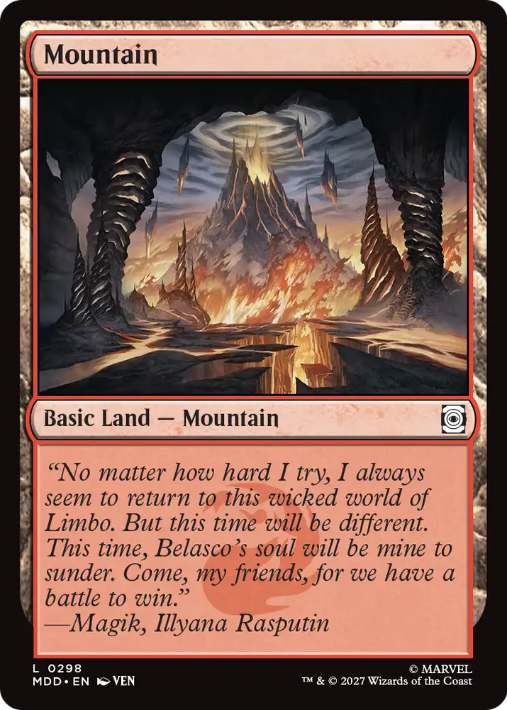 Mountain (0298) [Marvel: Darkhold Destiny] Magic: The Gathering