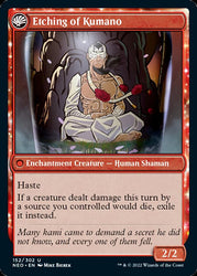 Kumano Faces Kakkazan // Etching of Kumano [Kamigawa: Neon Dynasty] Magic: The Gathering