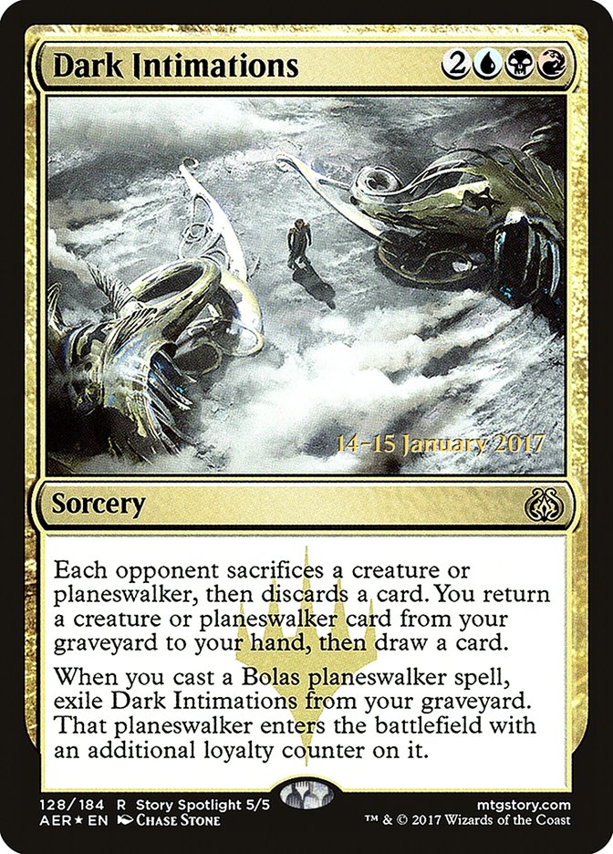 Dark Intimations [Aether Revolt Prerelease Promos] Magic: The Gathering