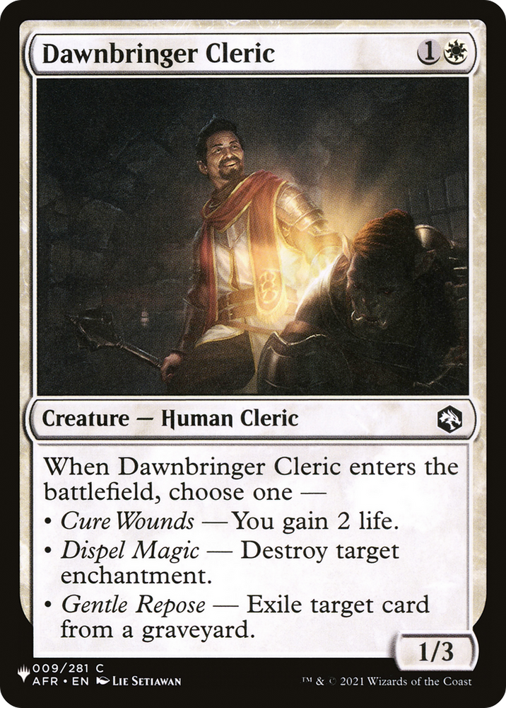 Dawnbringer Cleric [The List] Magic: The Gathering
