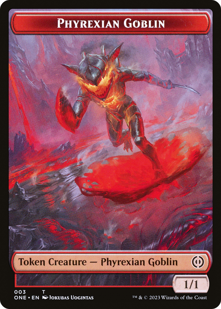 Phyrexian Goblin // Phyrexian Horror Double-Sided Token [Phyrexia: All Will Be One Tokens] Magic: The Gathering