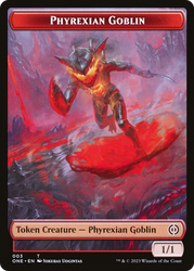 Phyrexian Goblin // Phyrexian Horror Double-Sided Token [Phyrexia: All Will Be One Tokens] Magic: The Gathering