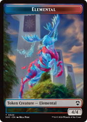 Elemental (0020) // Treasure Double-Sided Token [Secrets of Strixhaven Commander Tokens] Magic: The Gathering